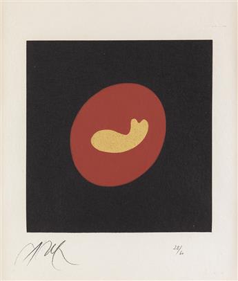 JEAN ARP Three color woodcuts from Le soleil recerclé.